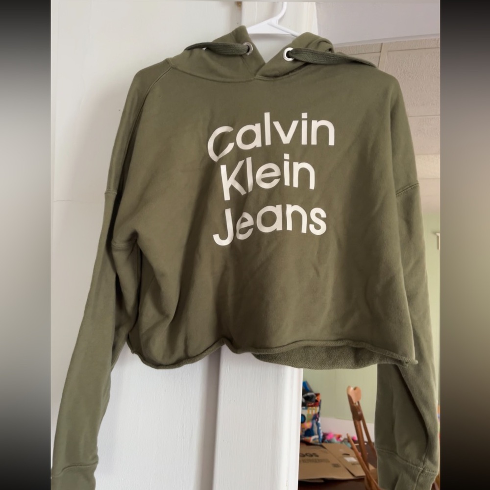 a cropped hoodie